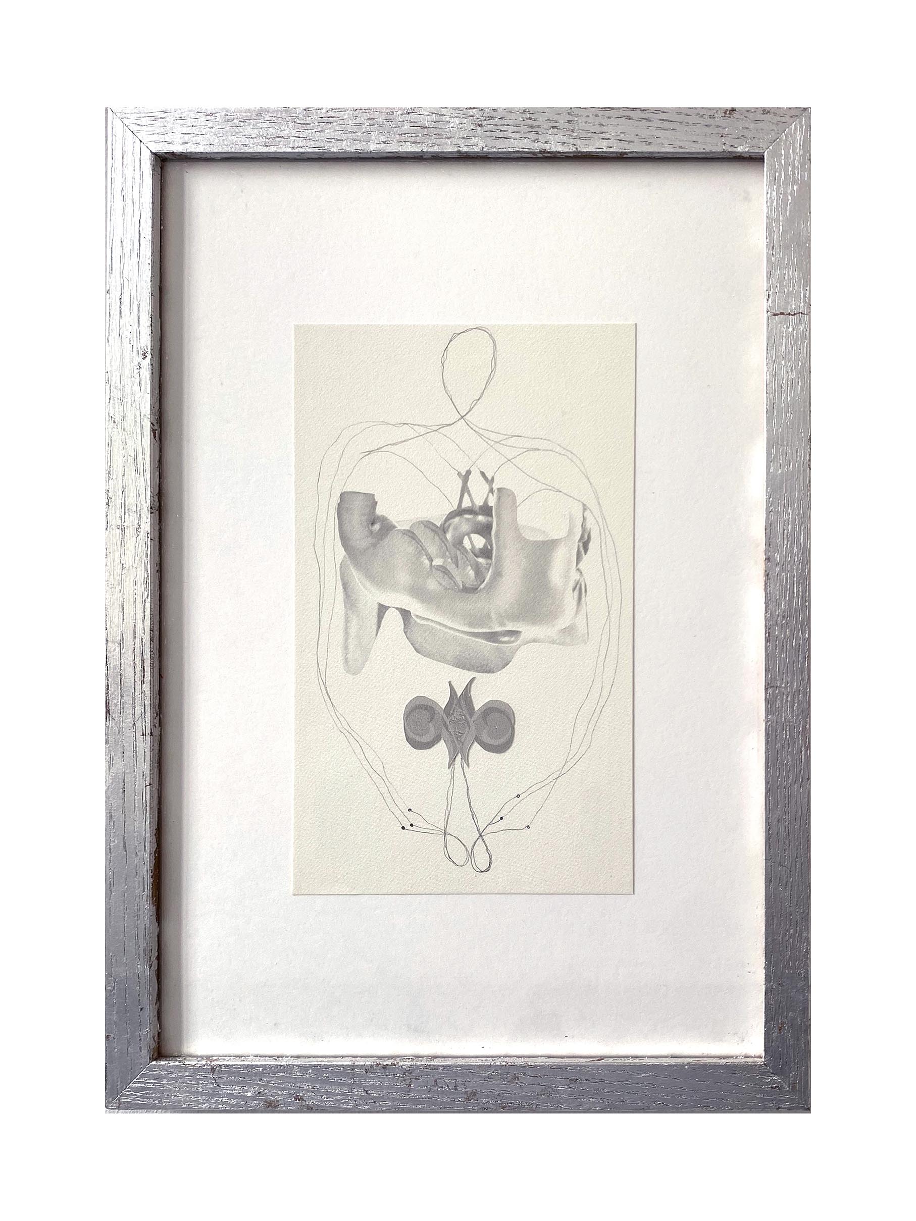 ali, Mixed media on paper, 2022, 12.6 x 9.1 x 0.6 inches