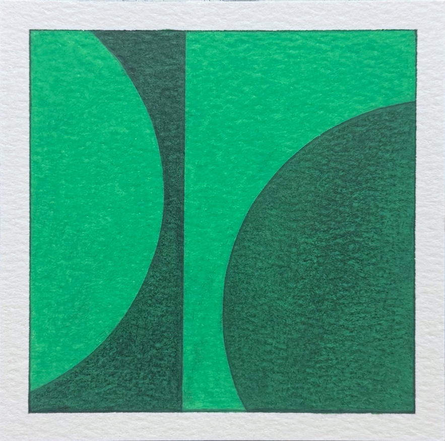 Nicholas Rynearson, 'Untitled (Duck-Rabbit series)', 2026. Graphite and colored pencil on paper, 4 x 4.