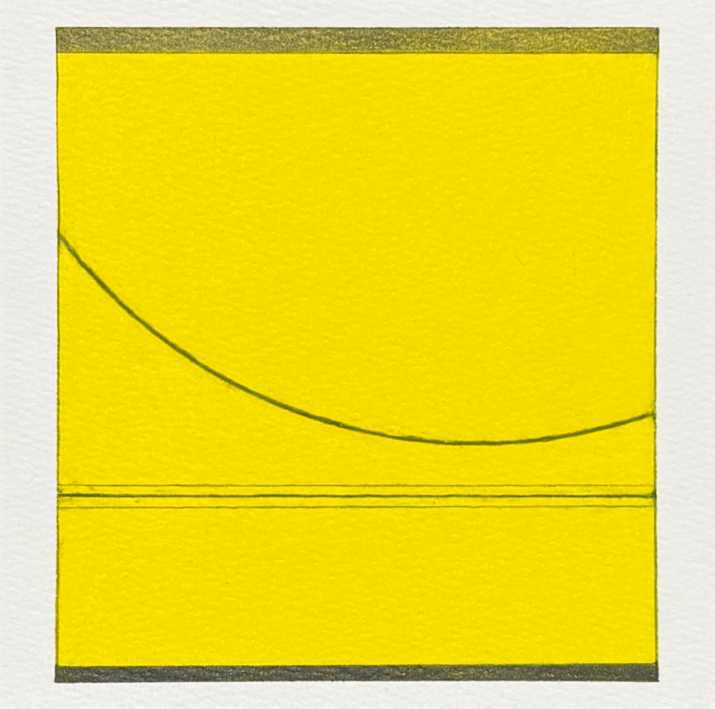 Nicholas Rynearson, 'Untitled (Story of Line and Curve series)', 2026. Graphite and colored pencil on paper, 6 x 6.