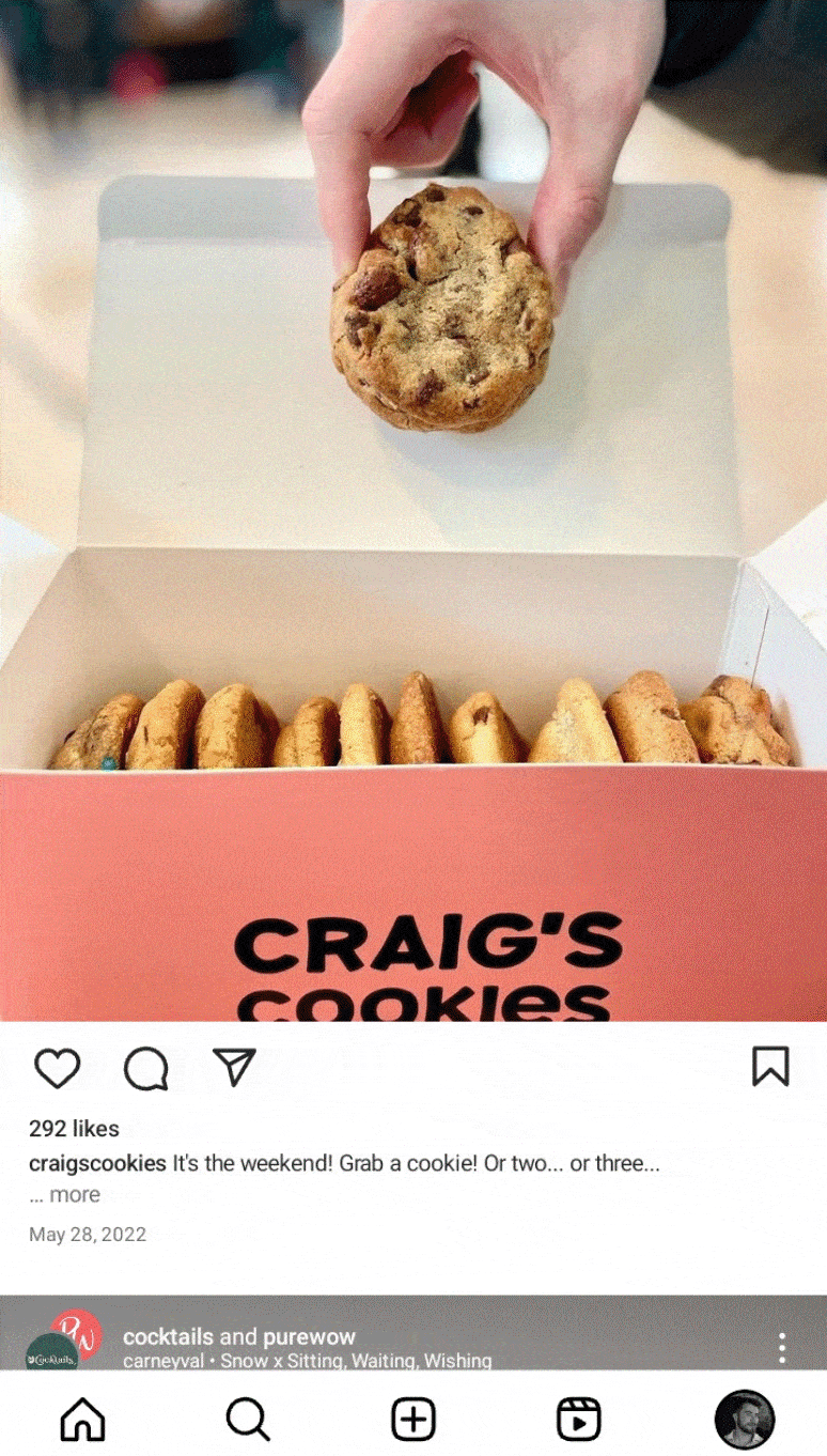 Craig's Cookies Instagram Screenshot