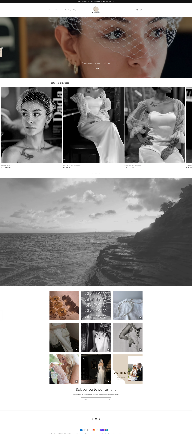 Mare & Nubes email campaign