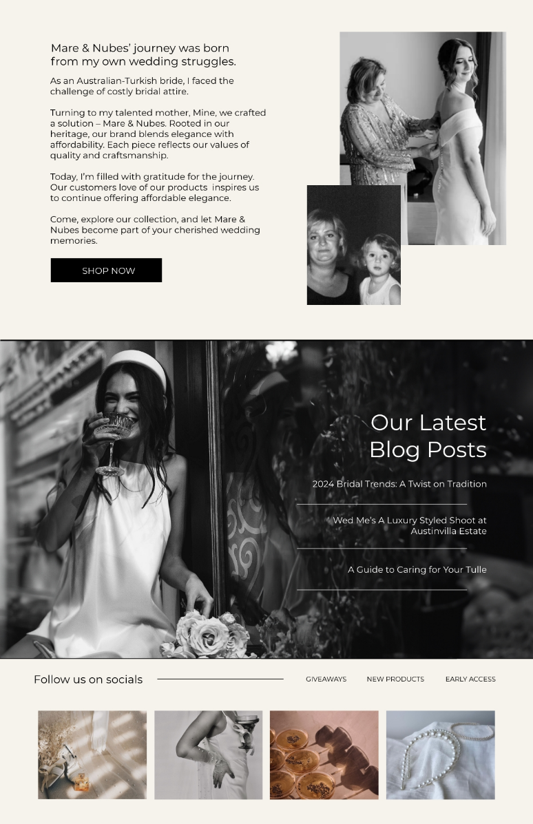 Mare & Nubes welcome series flow campaign 2