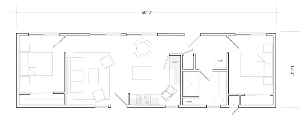 Topanga 50' Mirrored
