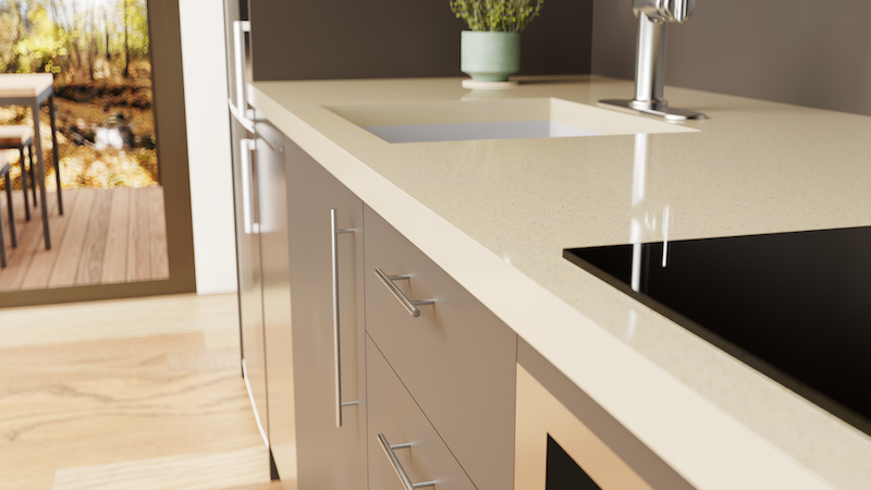 Kitchen with custom finishes