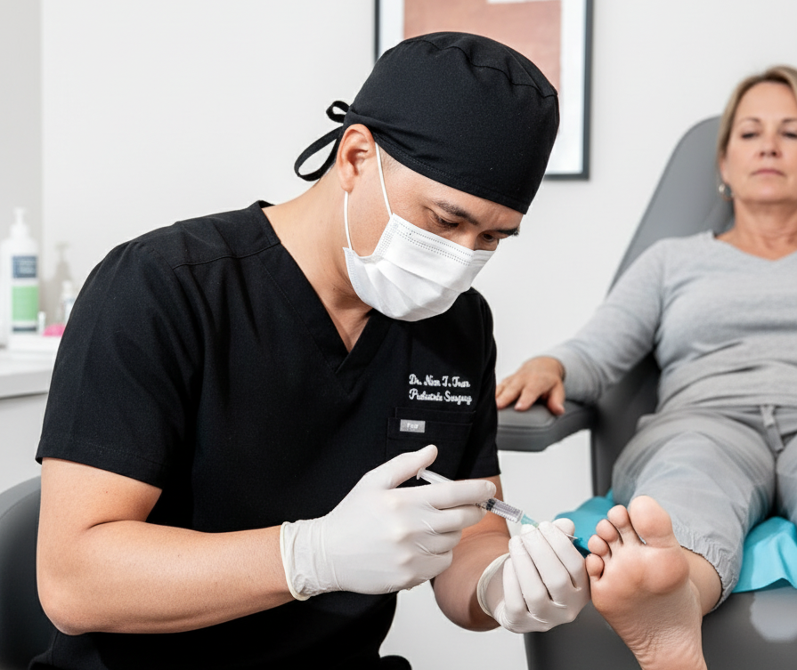 podiatrist in bethesda,md and mclean,va performing injection