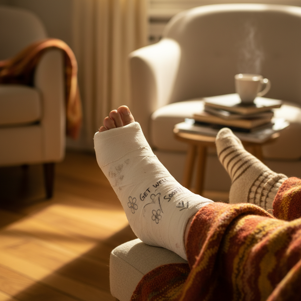 foot and ankle from the side