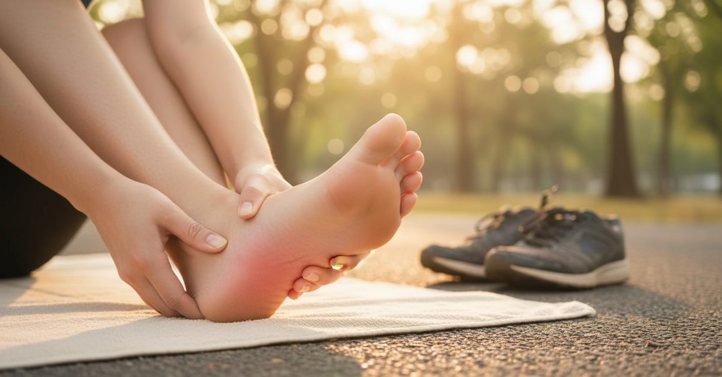 foot and ankle from the side