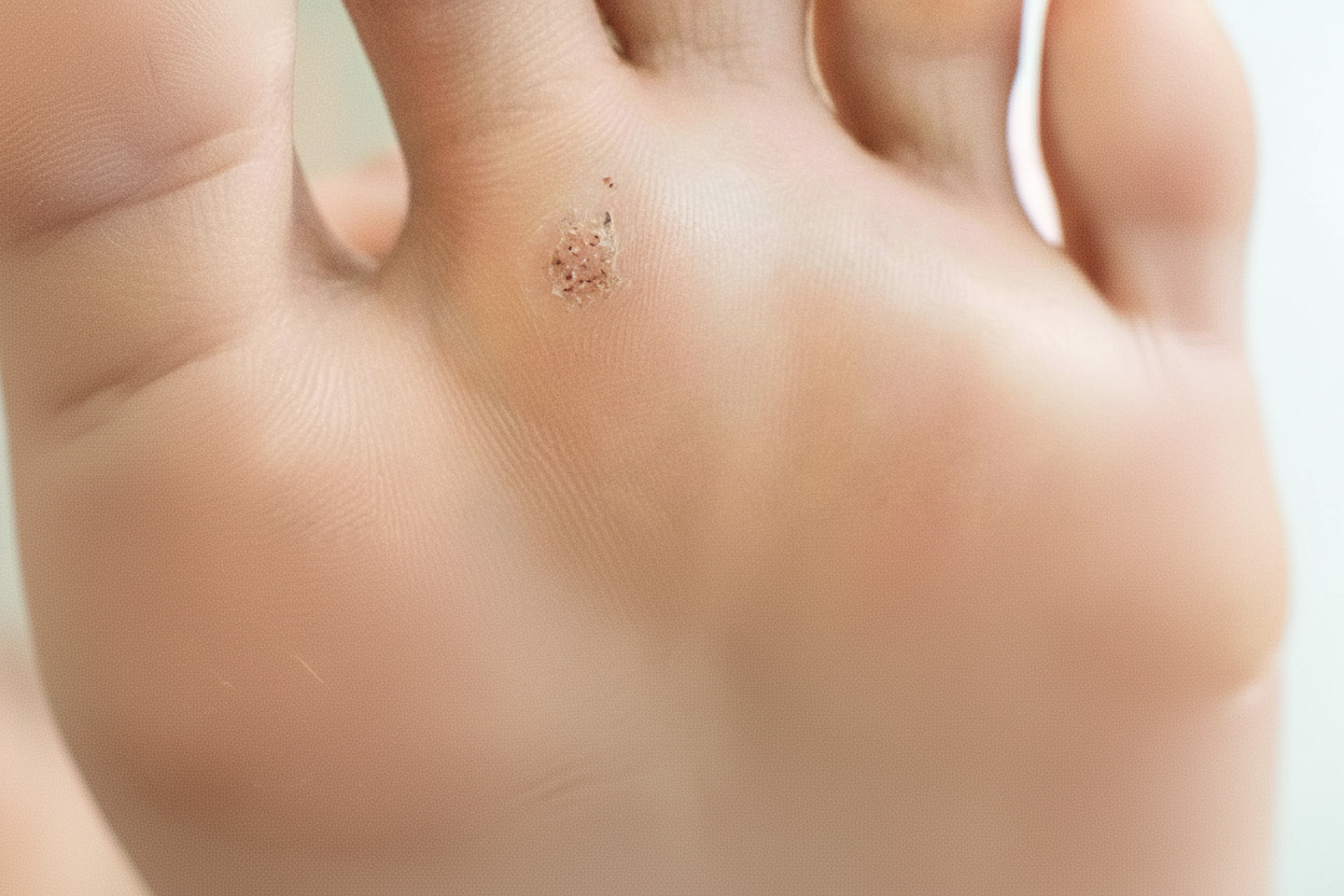 foot and ankle from the side