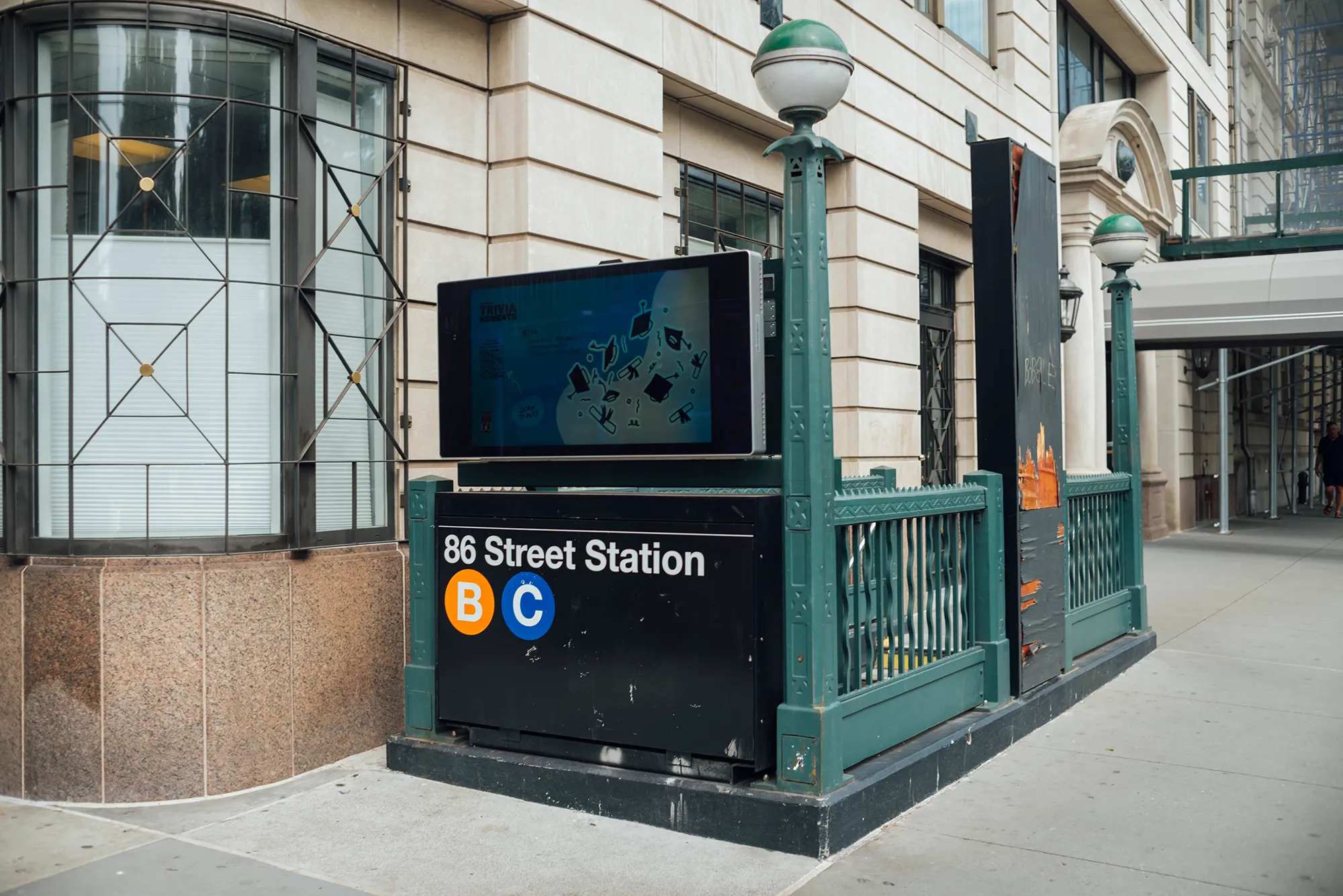 Sign displaying "Bryant Park Station" in bold letters against a simple background.
