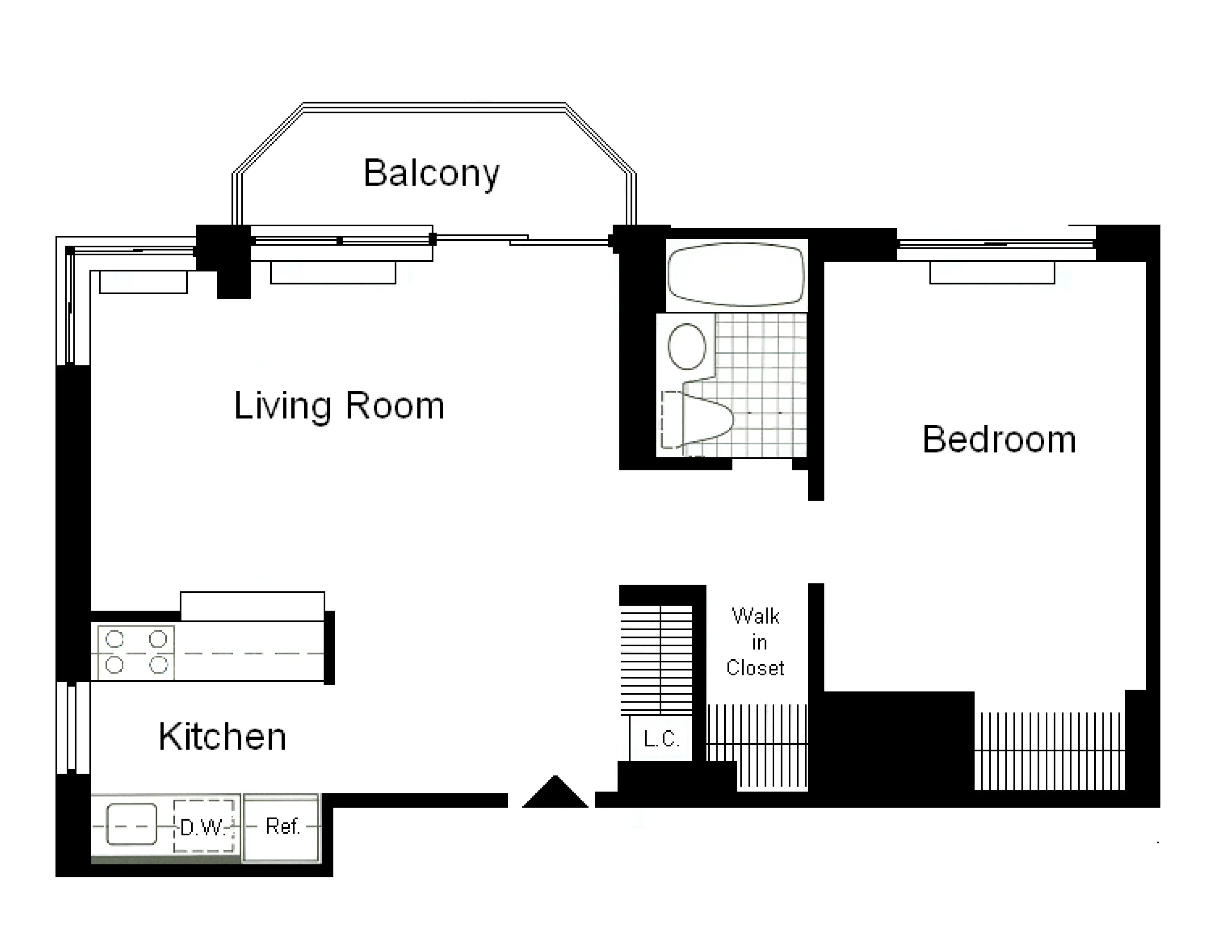The Ritz Plaza - 018M Floorplan