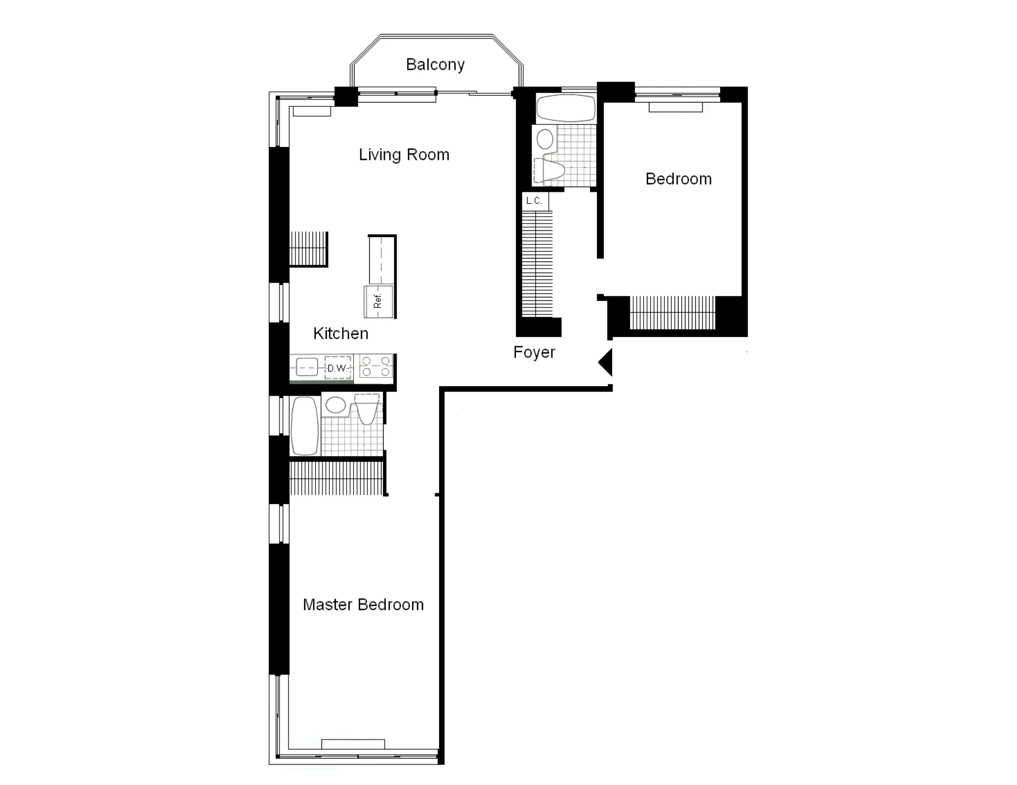 The Ritz Plaza - 040J Floorplan