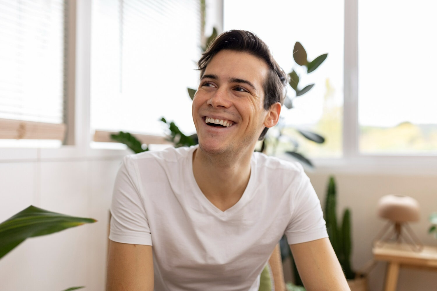 young man smiling