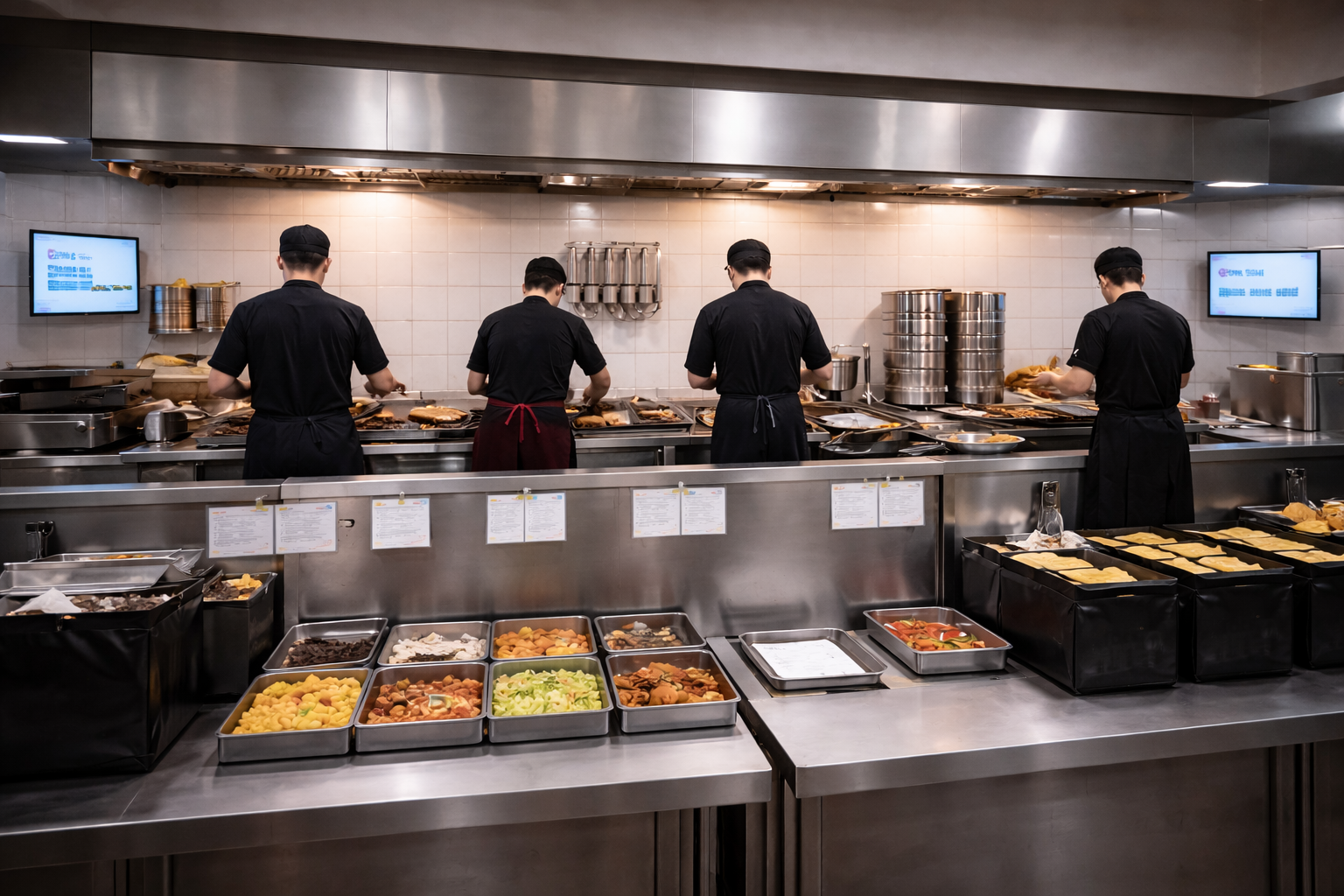 Multi-station cloud kitchen setup for delivery-first food businesses