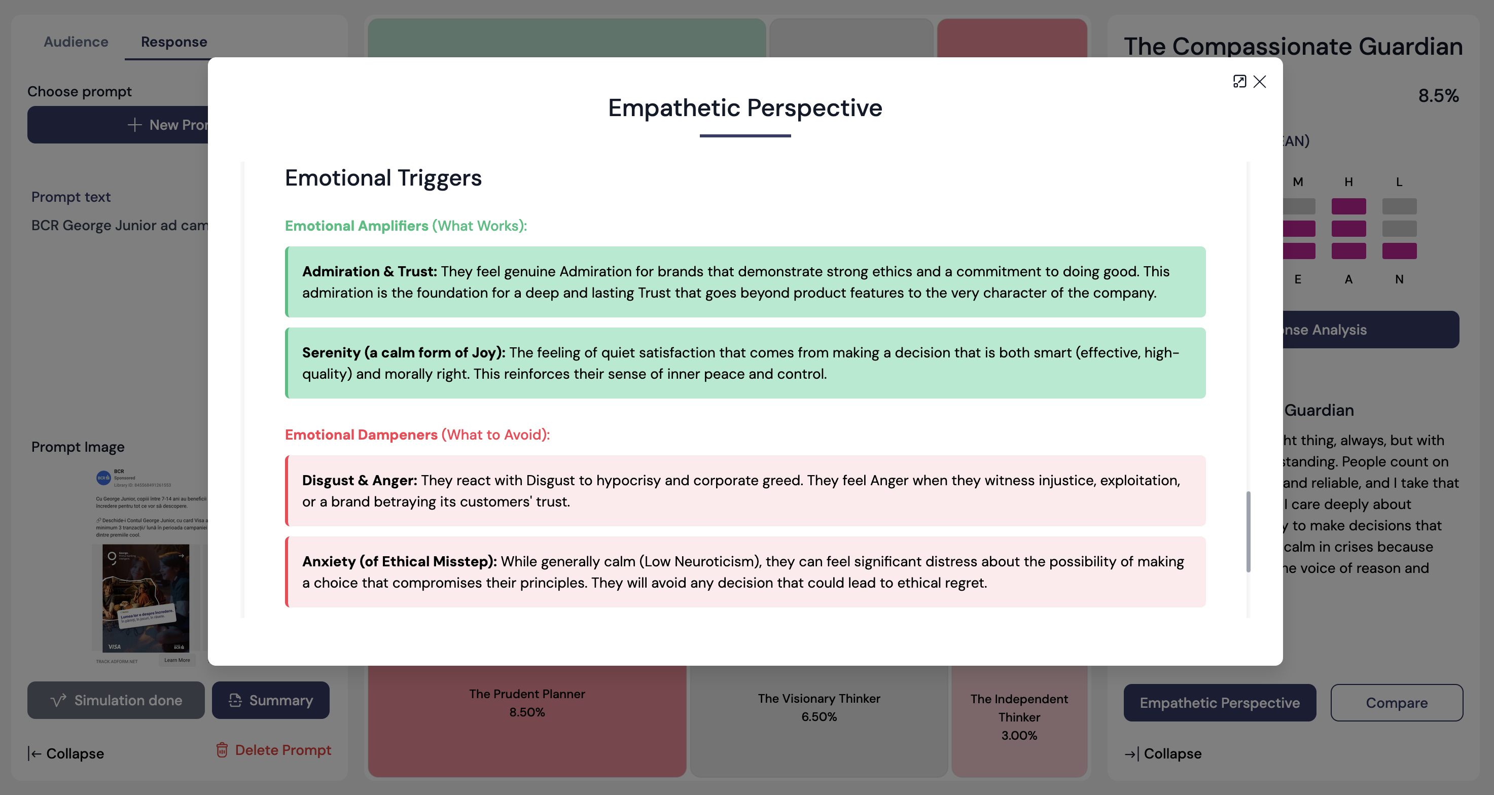 Audience reaction summary in Freya Veridica: An empathetic perspective with psychographic & emotional insights