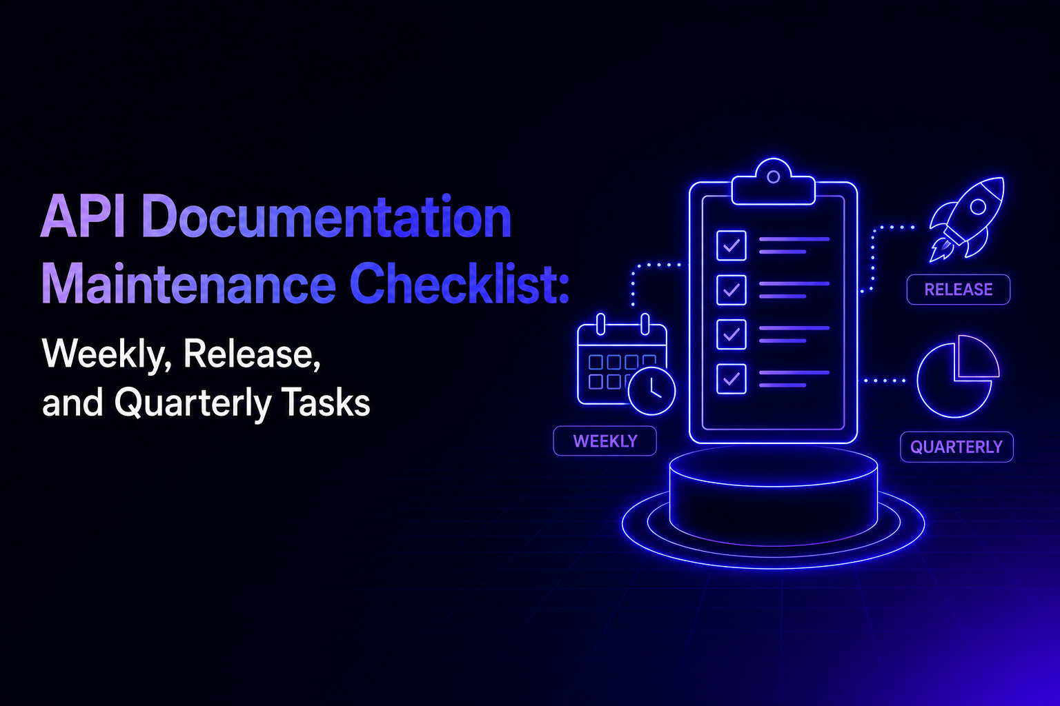 API Documentation Maintenance Checklist: Weekly, Release, and Quarterly Tasks