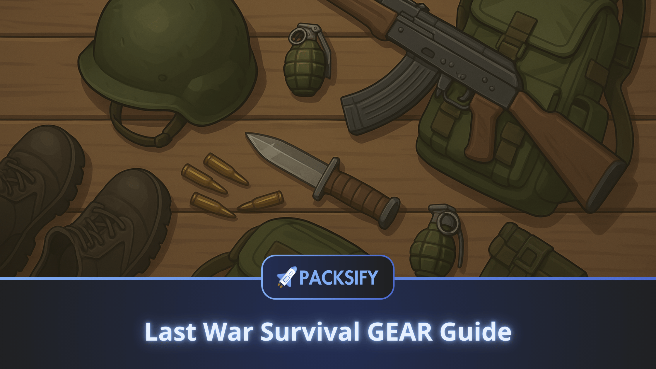 Last War Survival RTS Game Blog Banner with Packsify Logo