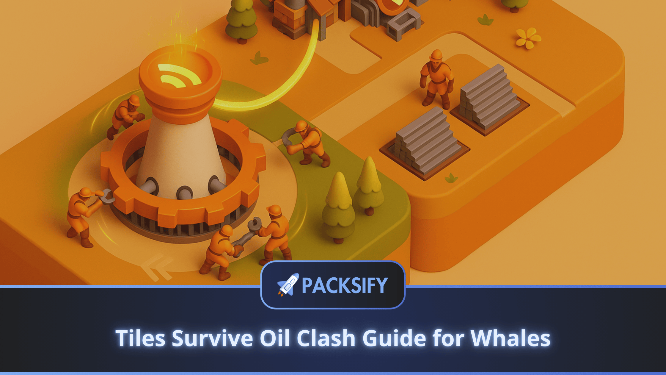 tiles survive game banner with packsify logo