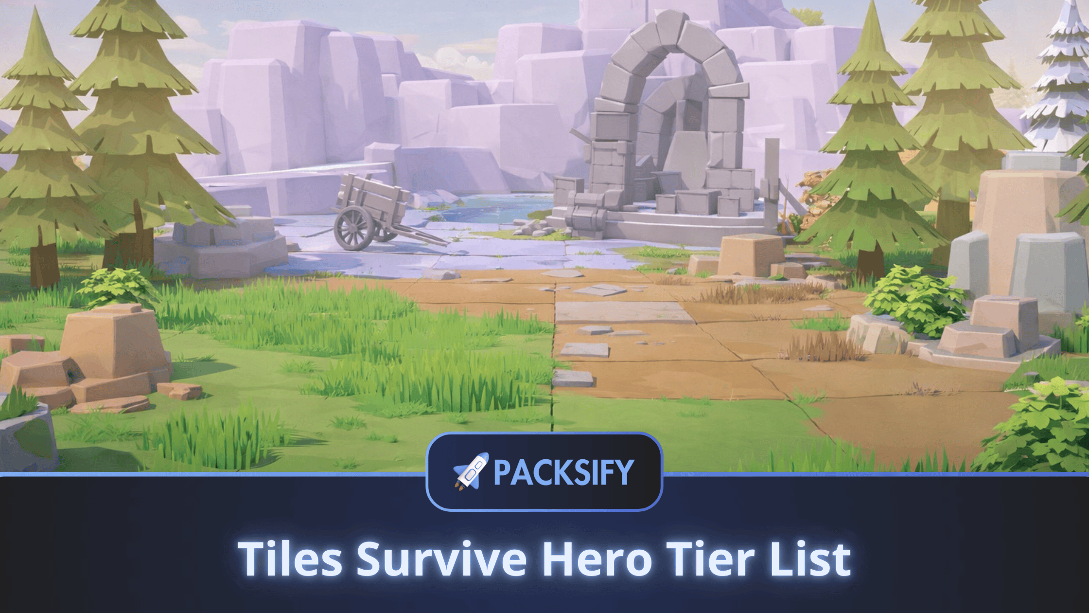 tiles survive game banner with packsify logo
