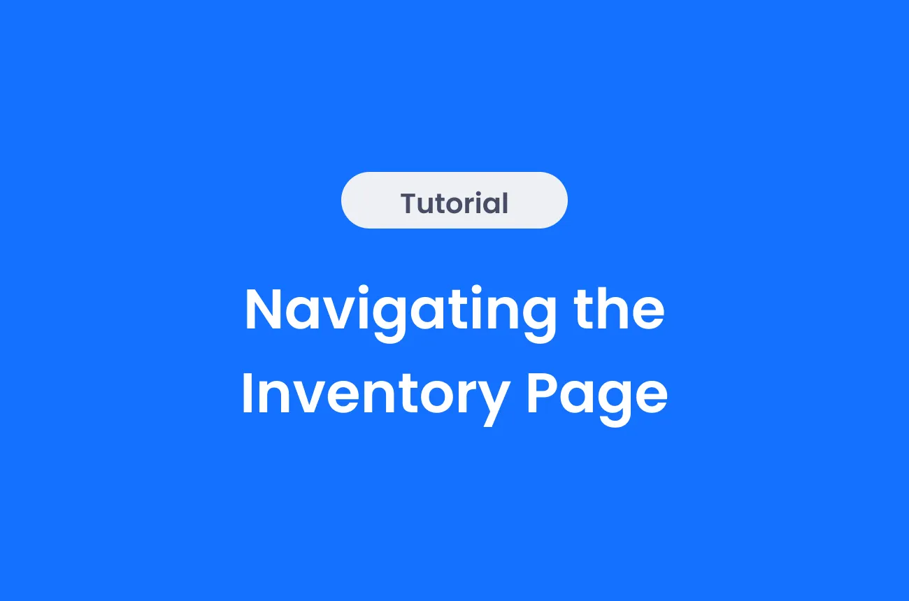 Navigating the Inventory Page