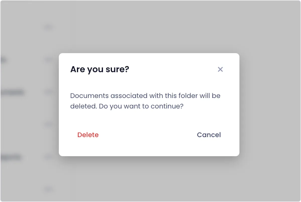 Confirm your deletion on the ensuing popup to complete the process.