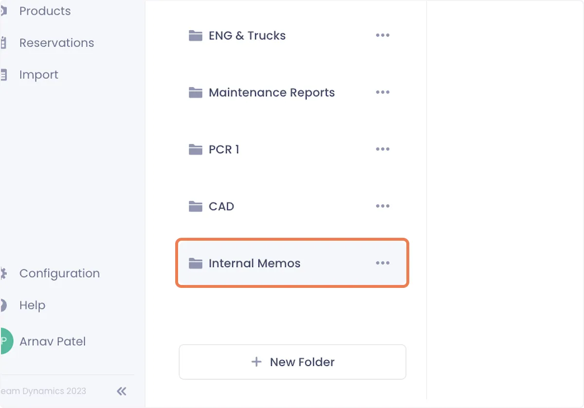 Your new folder will now be accessible on the Documents page.