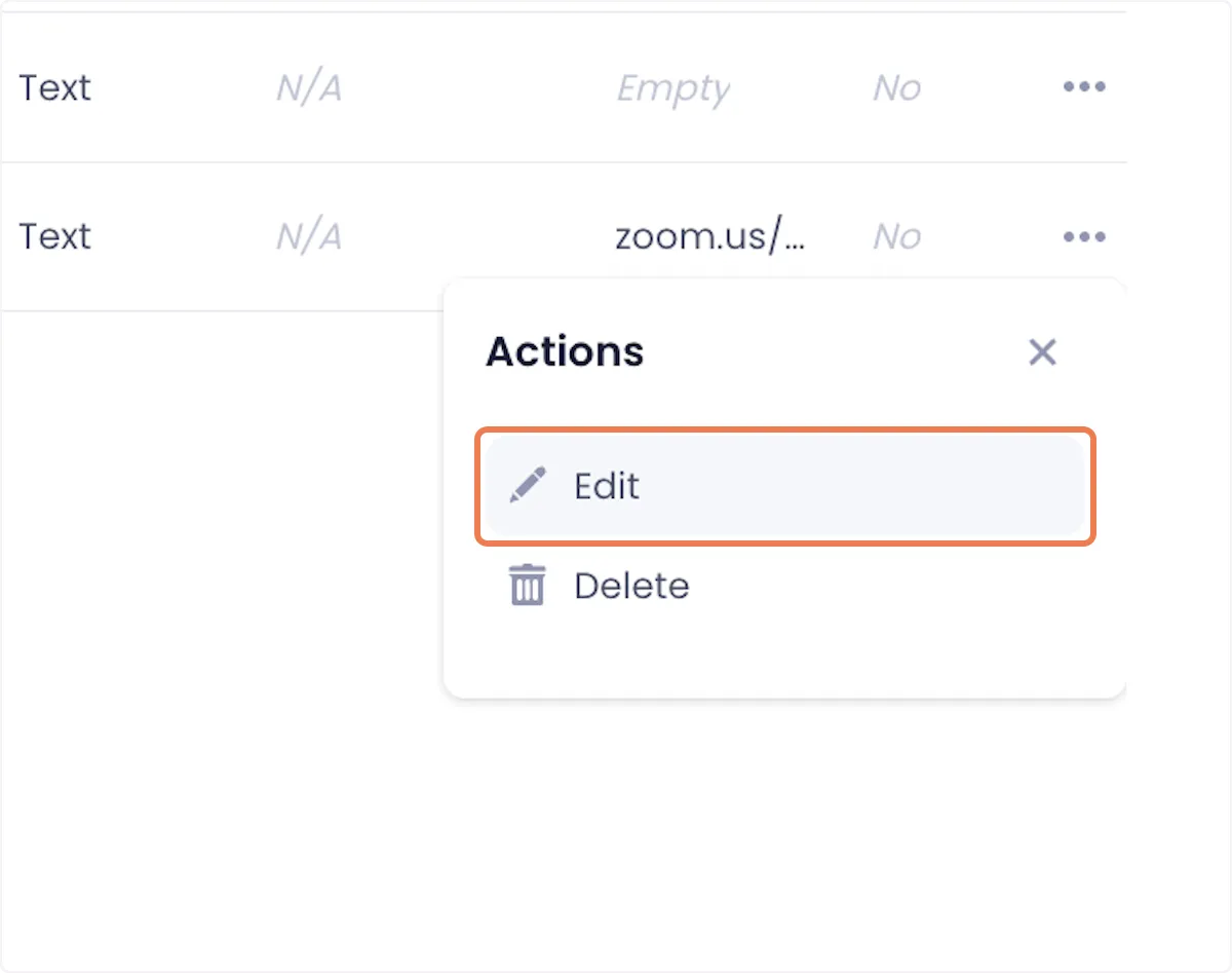 Click on Edit in the Actions dropdown.