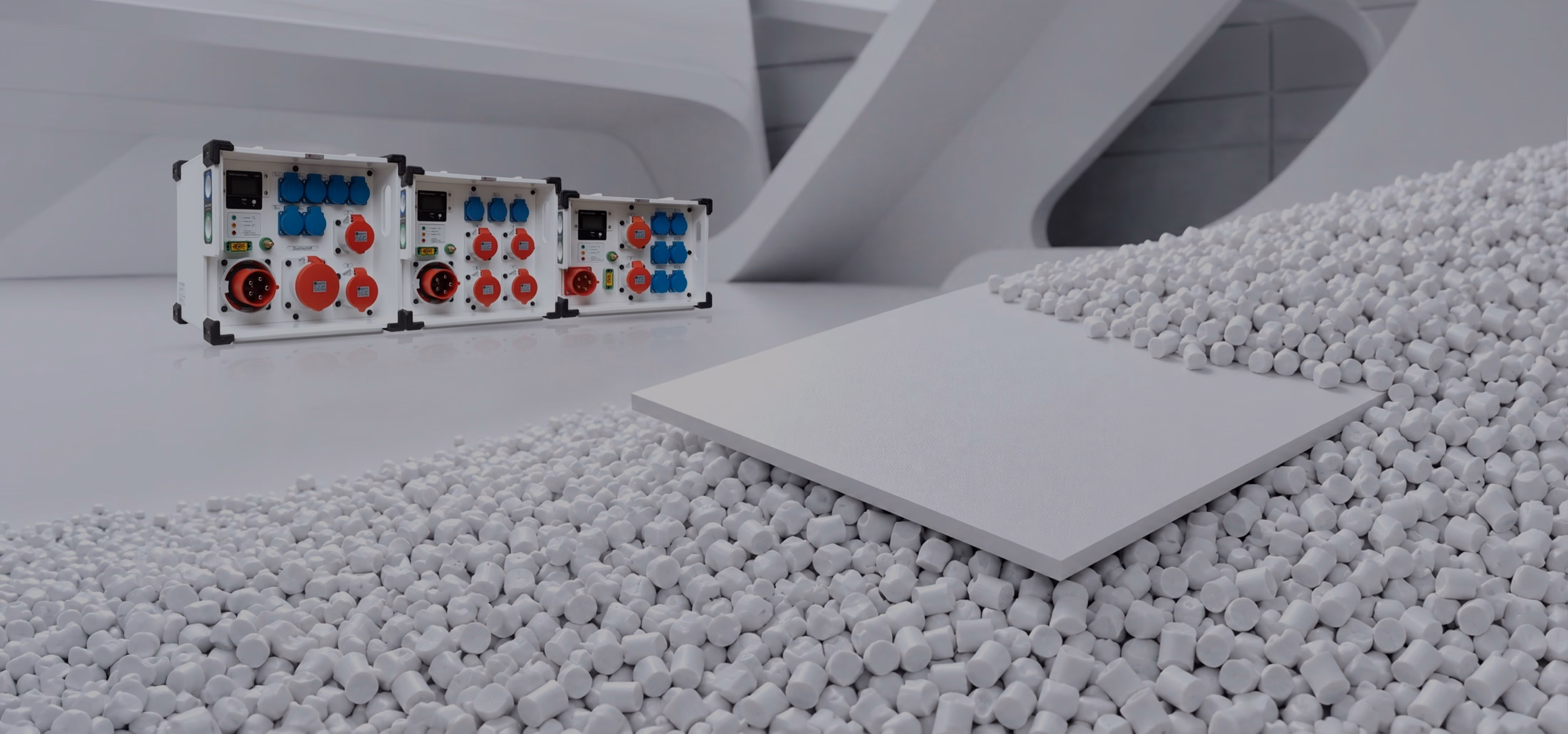 INDUWHITE® is the white material solution developed by INDU-ELECTRIC for professional power distribution units – Reflective. Self-extinguishing. Halogen-free.