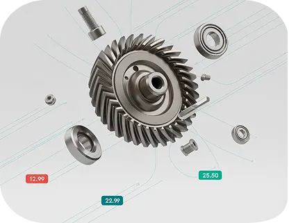 Mechanical parts being analyzed