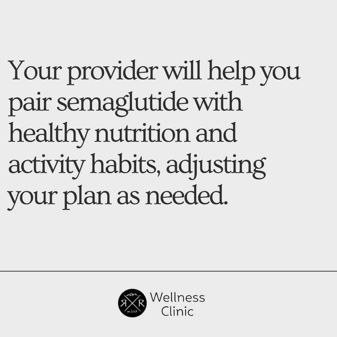 A graphic image stating the importance of a reputable semaglutide injections near me provider