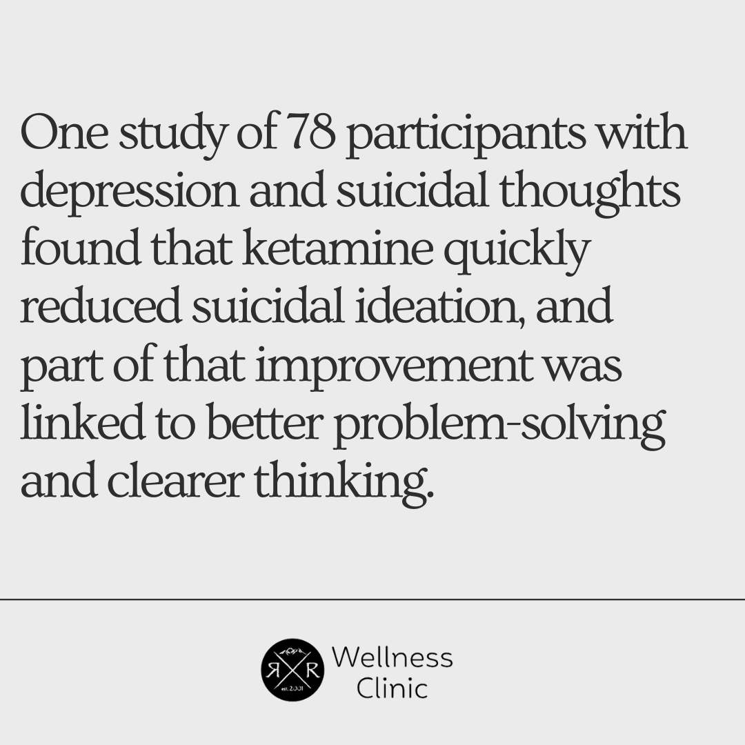 A graphic about ketamine therapy Utah and how it can reduce suicidal ideation