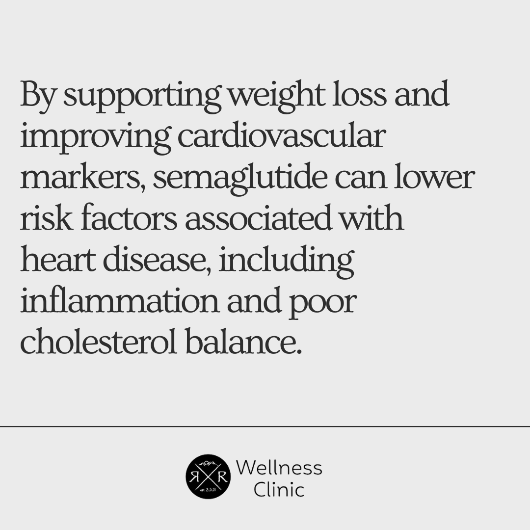 A graphic image stating the benefits of semaglutide weight loss near me