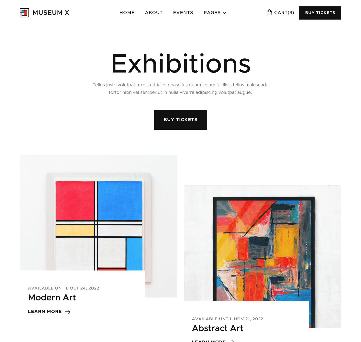 Exhibition - Museum X Webflow Template