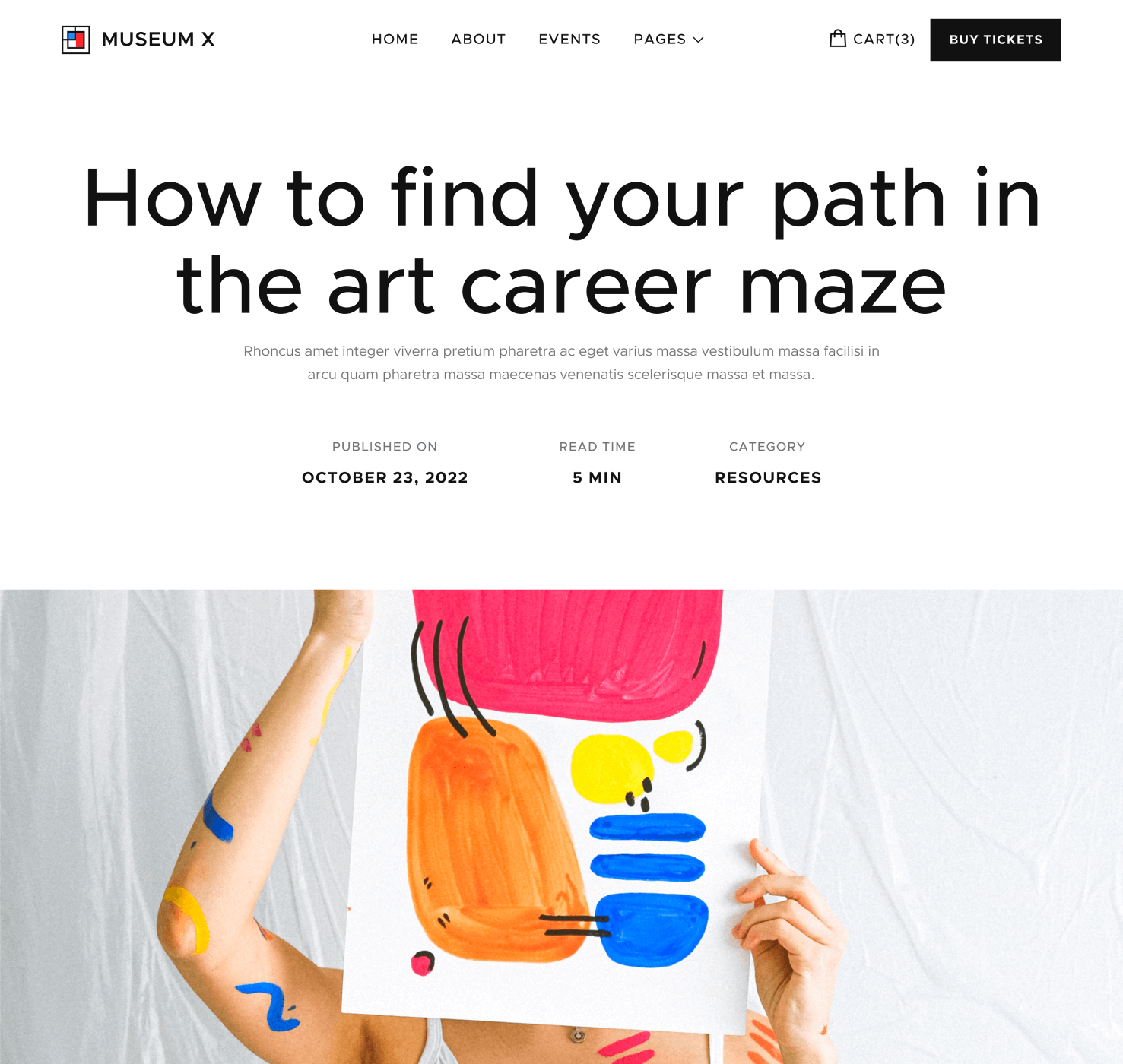 Blog Post - Museum X Webflow Template