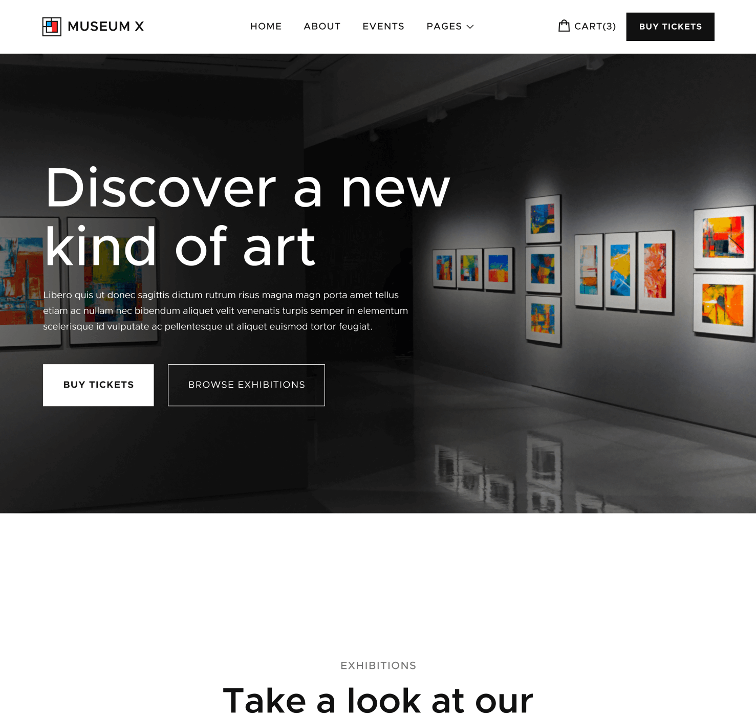 Home - Museum X Webflow Template