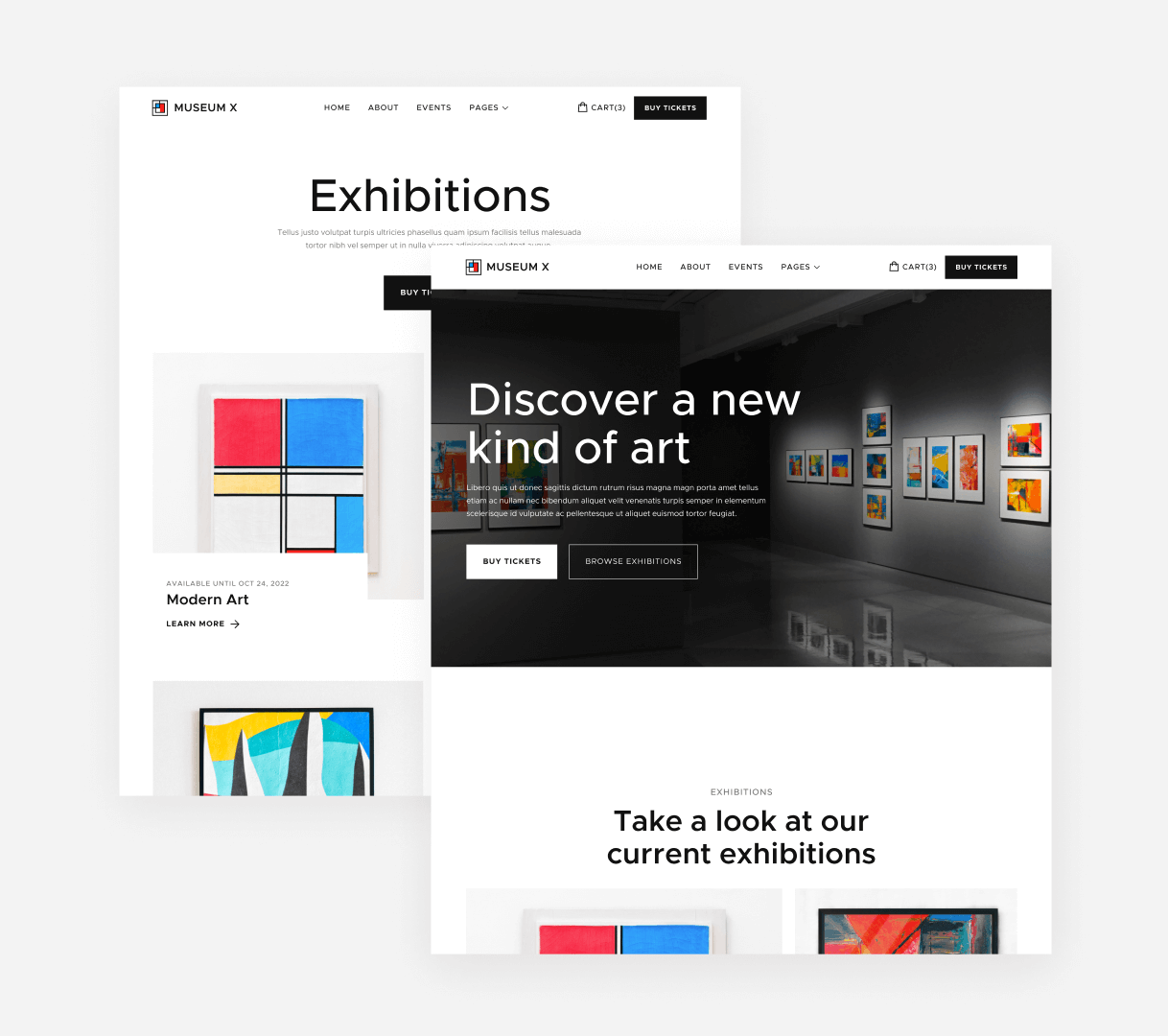 Pages - Museum X Webflow Template