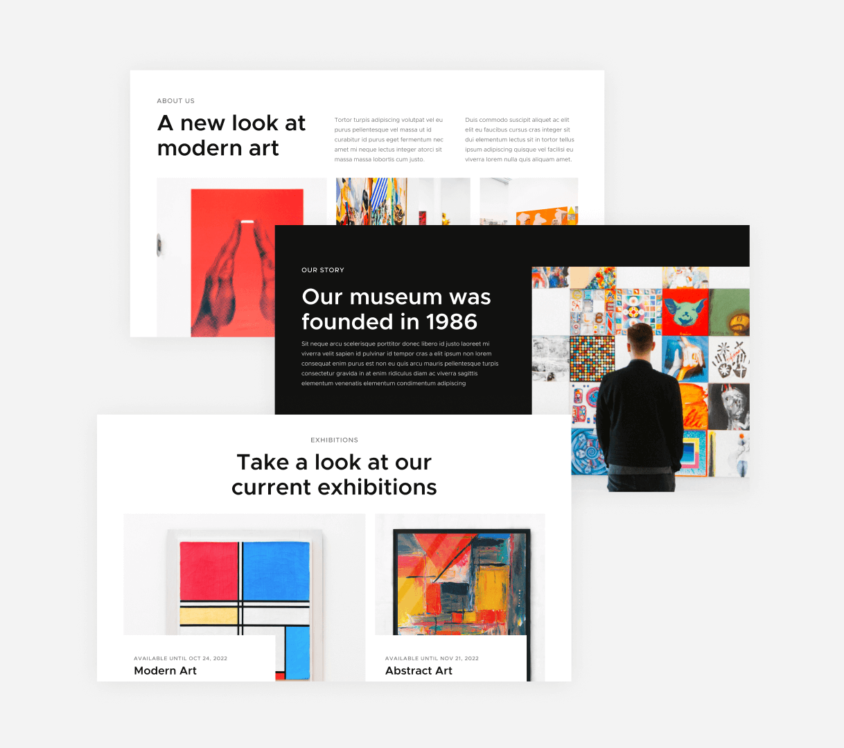 Sections - Museum X Webflow Template