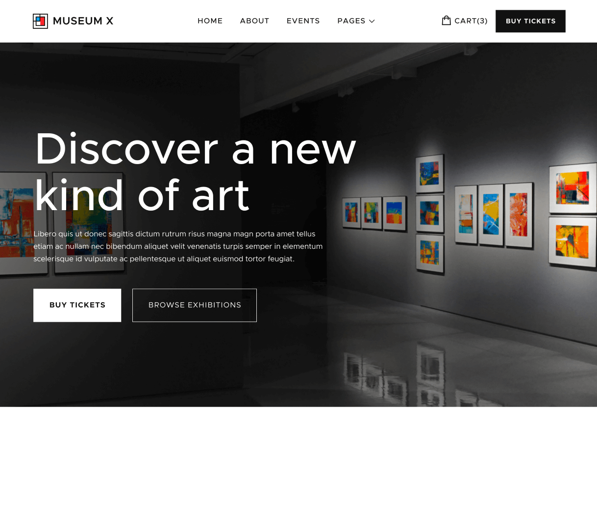 Home - Museum X Webflow Template