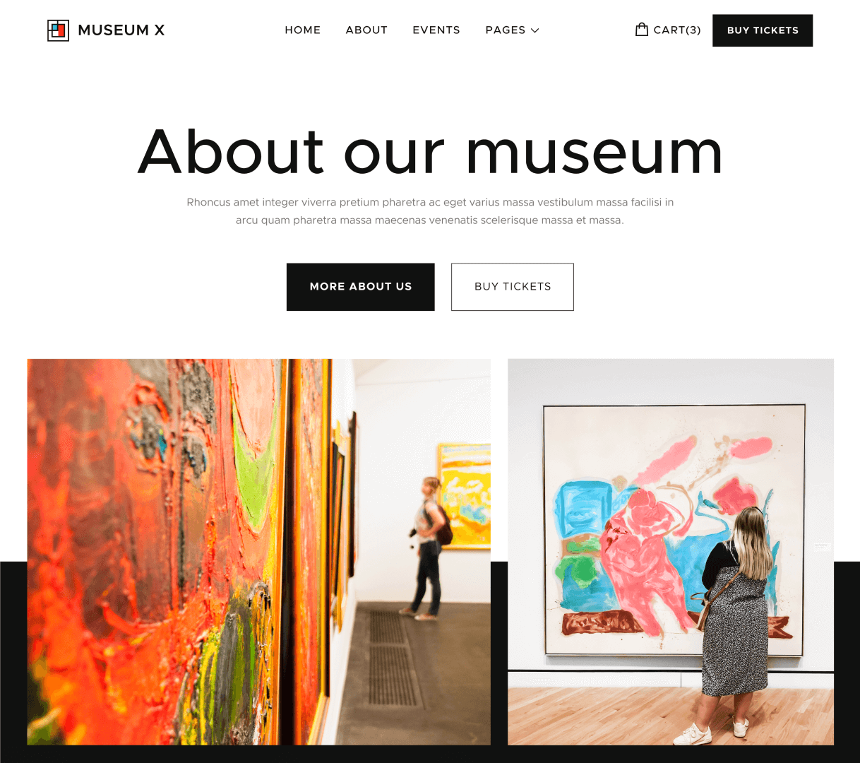 About Us - Museum X Webflow Template