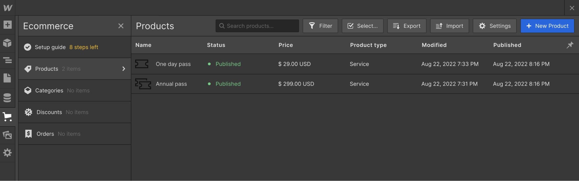 eCommerce Collection - Museum X Webflow Template