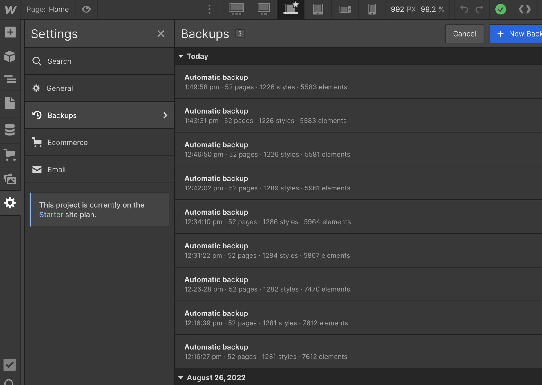 Backups - Museum X Webflow Template