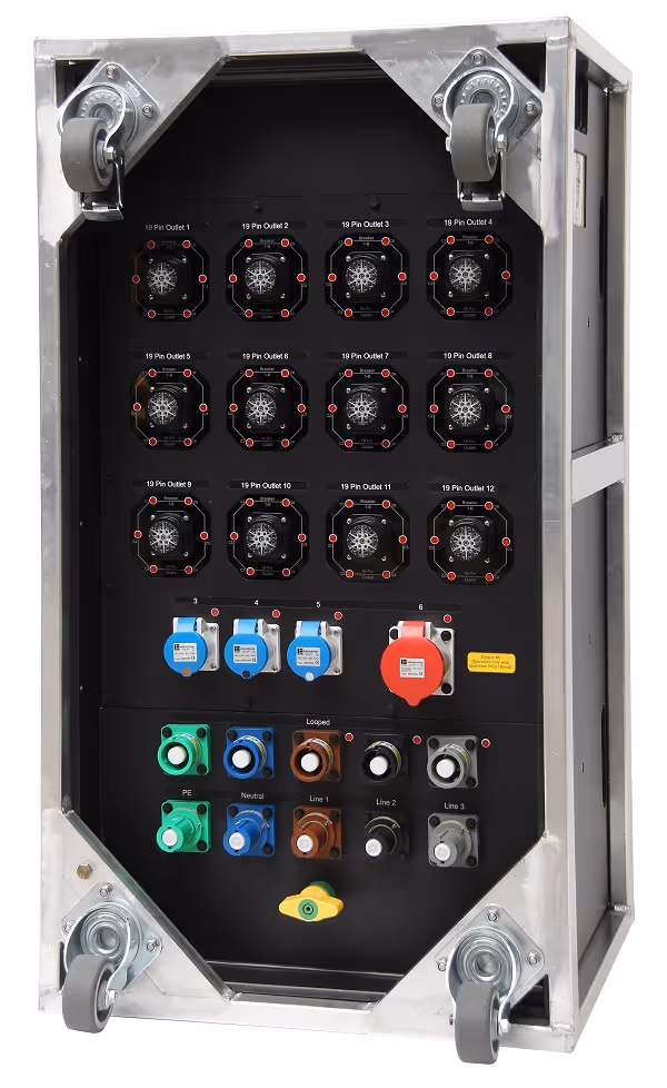 INDU-ELECTRIC THERMOLENE® distribuidor eléctrico tipo 59 en bastidor de aluminio – Powerlock 400A