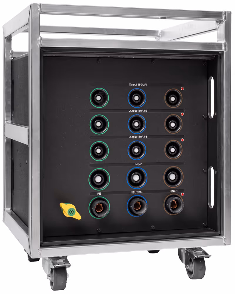 INDU-ELECTRIC THERMOLENE® distribuidor eléctrico BAC .2 Splitter en bastidor de aluminio – 400A