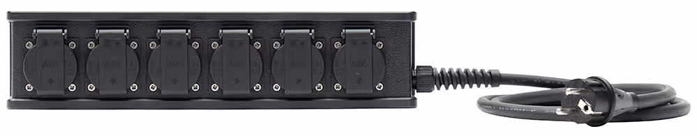 INDU-ELECTRIC THERMOLENE® regleta de enchufes – Schuko / bloque Schuko de 6 salidas