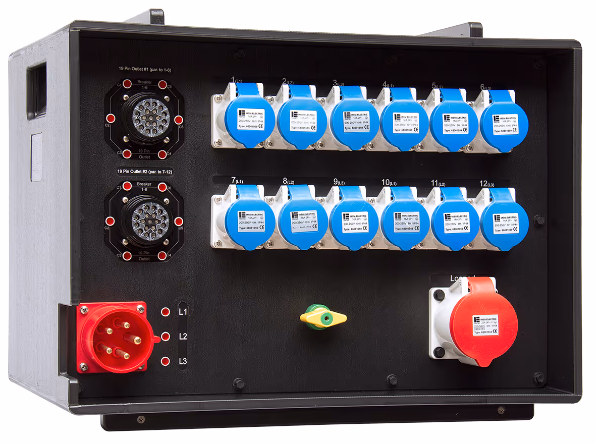 INDU-ELECTRIC THERMOLENE® distribuidor eléctrico móvil apilable – CEE 32A 400V 5P