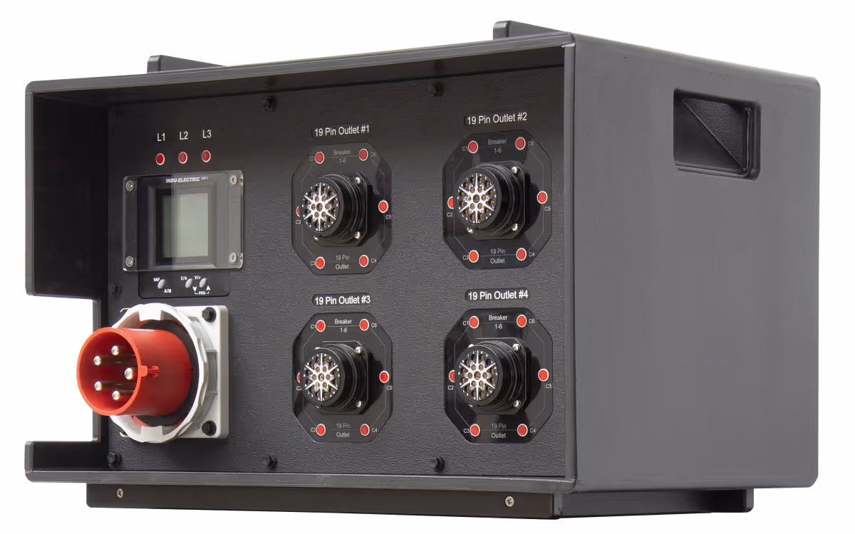 INDU-ELECTRIC THERMOLENE® distribuidor eléctrico móvil apilable – CEE 63A 400V 5P