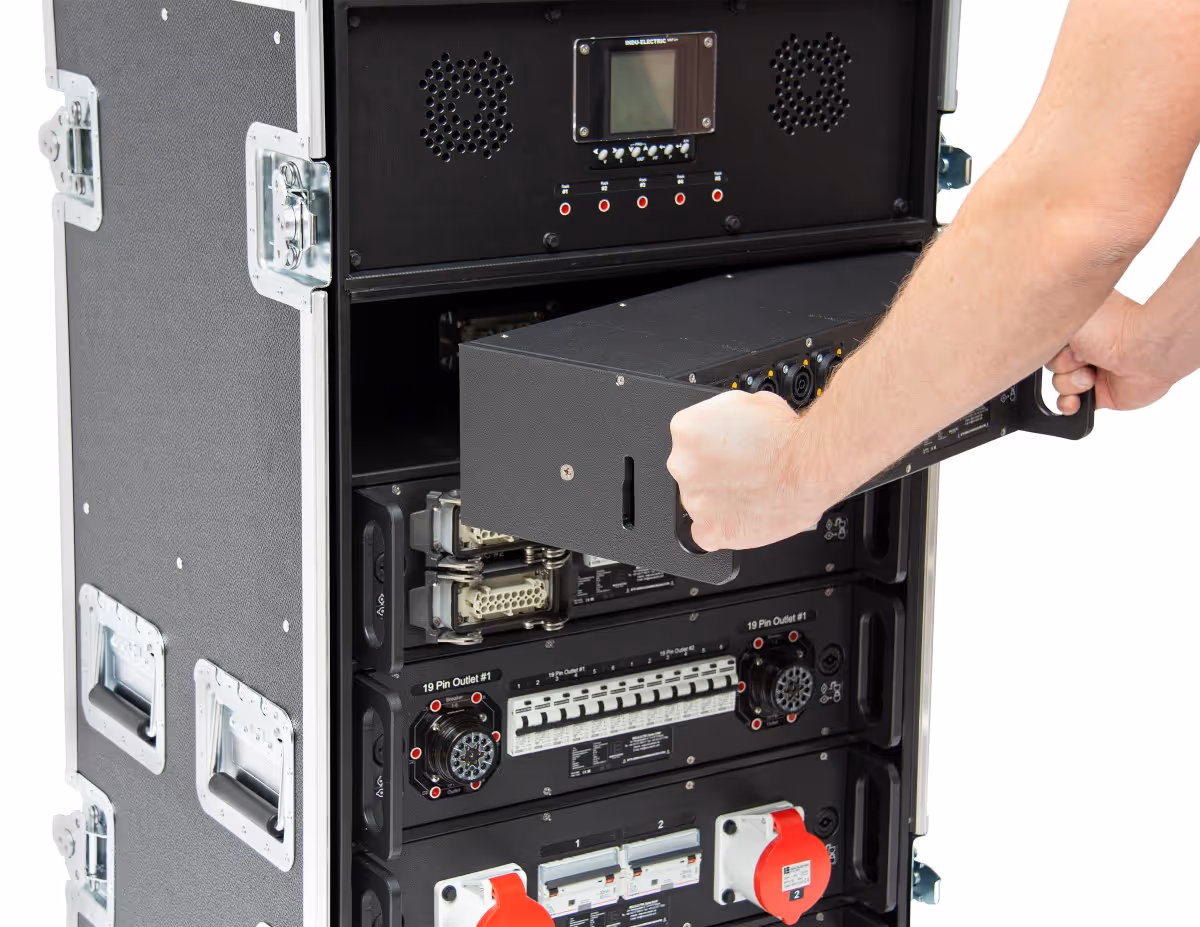 INDU-ELECTRIC THERMOLENE® cuadro eléctrico modular con módulos extraíbles en flightcase