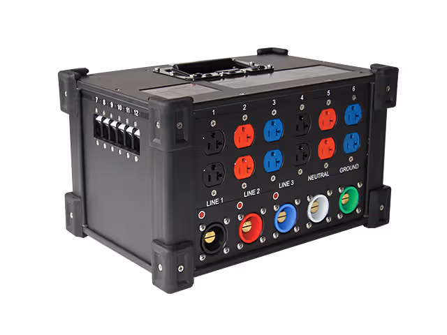 INDU-ELECTRIC Cam pass through 12 Way 20A Edison Duplex 001 CUBE®