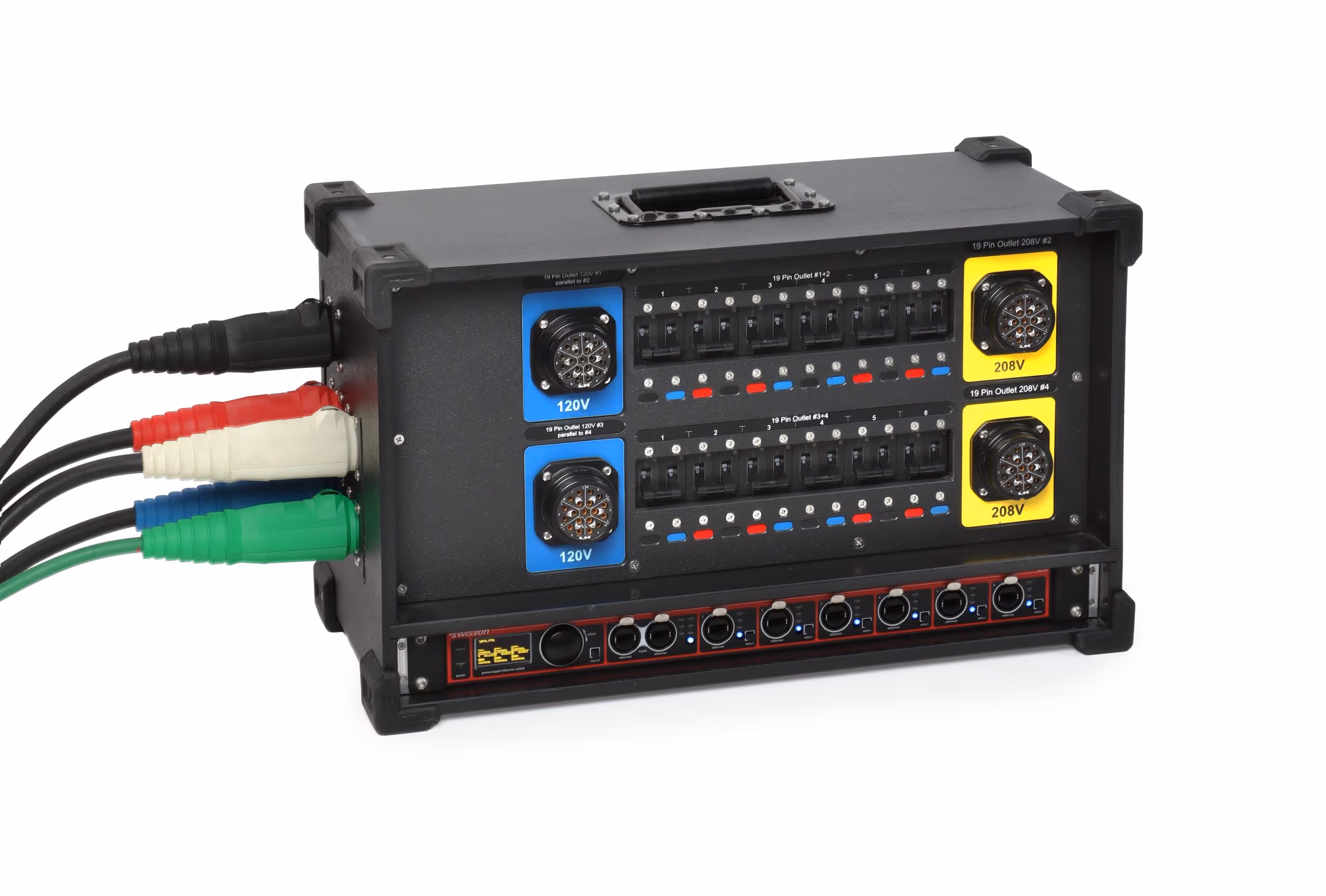 INDU-ELECTRIC Lunch Box 1RU 19″ 12 WAY 120/208V 19PIN Combo