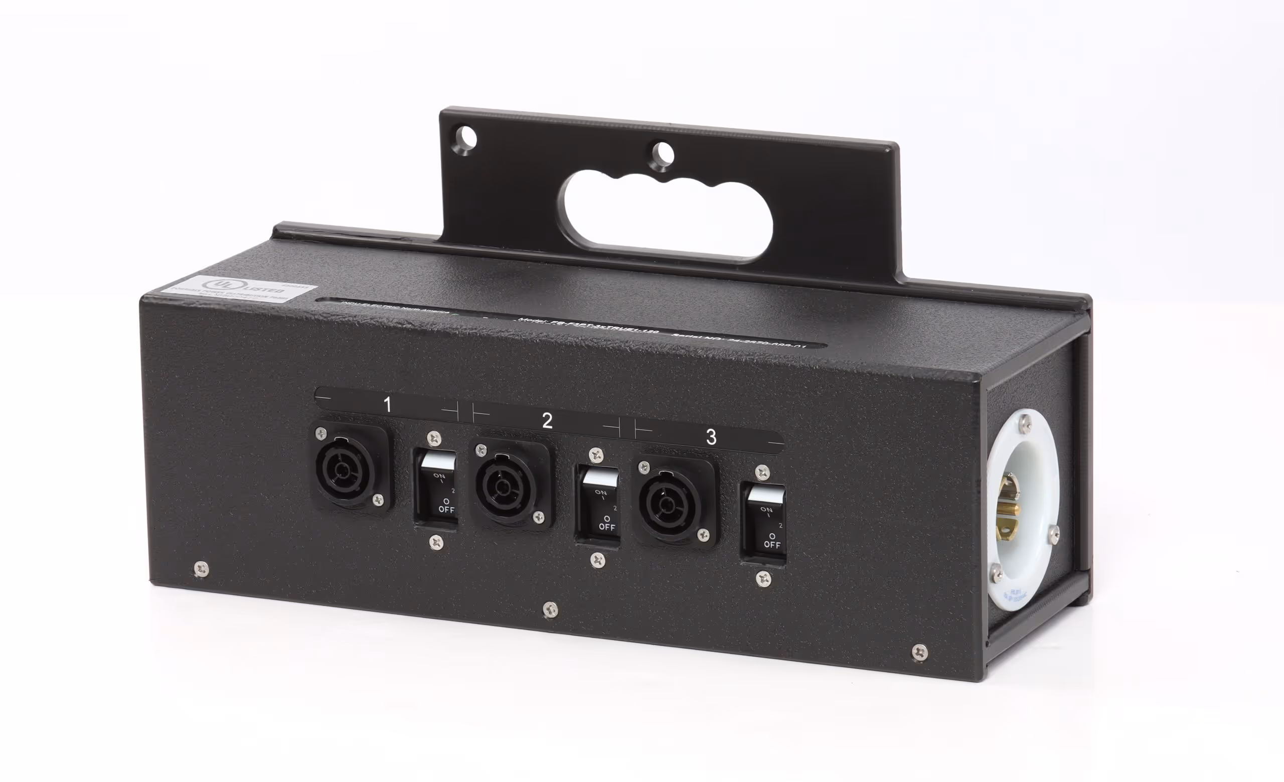 INDU-ELECTRC Floor Box L2130 3-Gang powerCON® True1 Trussbox