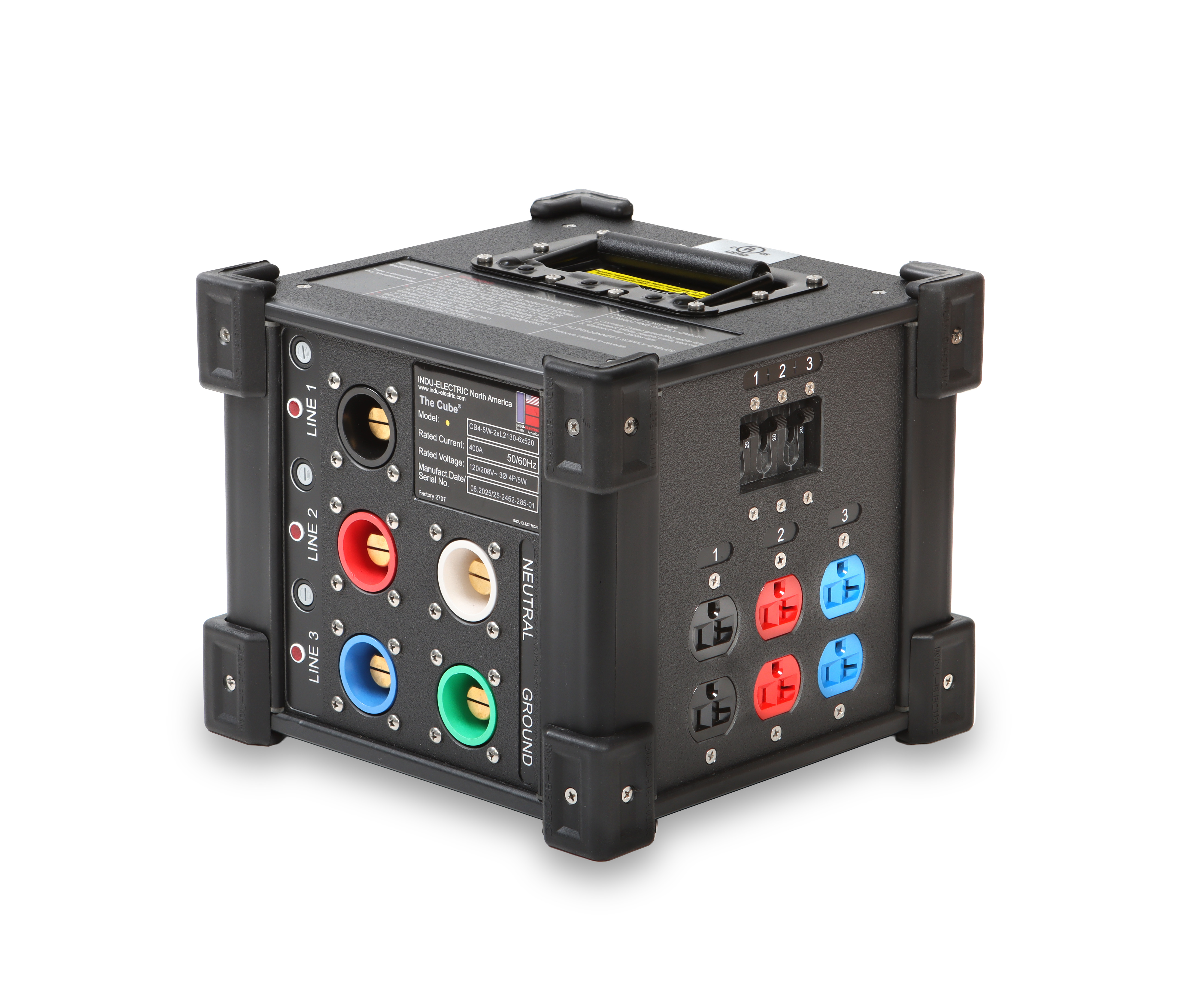 INDU-ELECTRIC 6-Way 20A Edison Duplex / L21-30 Twist-lock Combo CUBE®